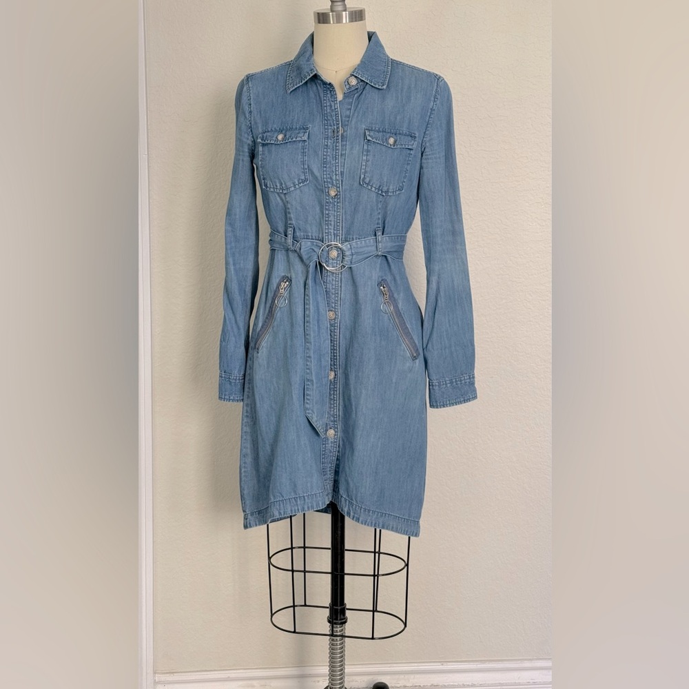 Joe's Jeans Women's Denim Chambray long Sleeve shirt Dress Size Small
